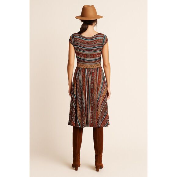 Maeve x Anthropologie | Tamera Boho Wrap Midi Dress Multicolor Size S | EUC - Picture 2 of 14